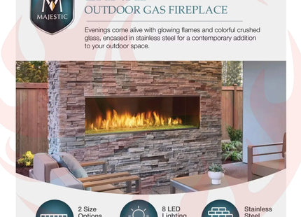 Majestic Lanai 60" Single Sided Linear Outdoor Gas Fireplace [ODLANAIG-60] (SAK94821) SAKSBY WHOLESALE