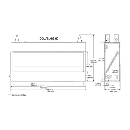 Majestic Lanai 48" Single Sided Linear Outdoor Gas Fireplace [ODLANAIG-48] (SAK95127) - Phoenix Fire Art Store