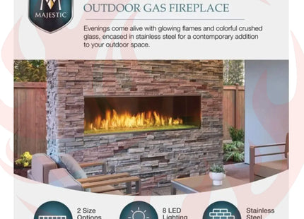Majestic Lanai 48" Single Sided Linear Outdoor Gas Fireplace [ODLANAIG-48] (SAK95127) - Phoenix Fire Art Store