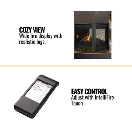 Majestic Meridian 36" Direct Vent Fireplace [MER36N/L] (SAK36135) - Phoenix Fire Art Store