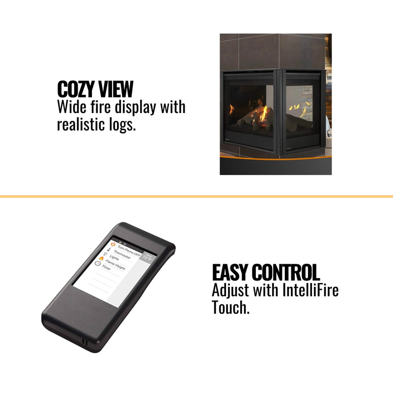 Majestic Meridian 36" Direct Vent Fireplace [MER36N/L] (SAK36135)