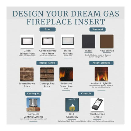 Majestic Ruby 25" Direct Vent Insert [RUBY25IN/IL] (SAK78432) - Phoenix Fire Art Store