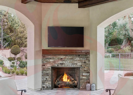 Majestic Traditional Stacked Brick Courtyard Outdoor Gas Fireplace [ODCOUG-36/42SSL] (SAK95813) - Phoenix Fire Art Store