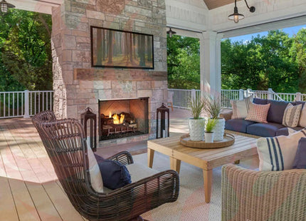 Majestic Vesper 42" Traditional Concrete Refractory Outdoor Gas Fireplace [VOFB42-T] (SAK61435) - Phoenix Fire Art Store