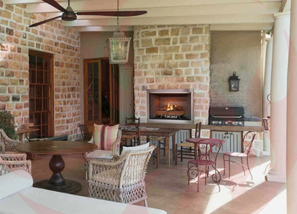 Majestic Vesper 42" Traditional Concrete Refractory Outdoor Gas Fireplace [VOFB42-T] (SAK61435) - Phoenix Fire Art Store