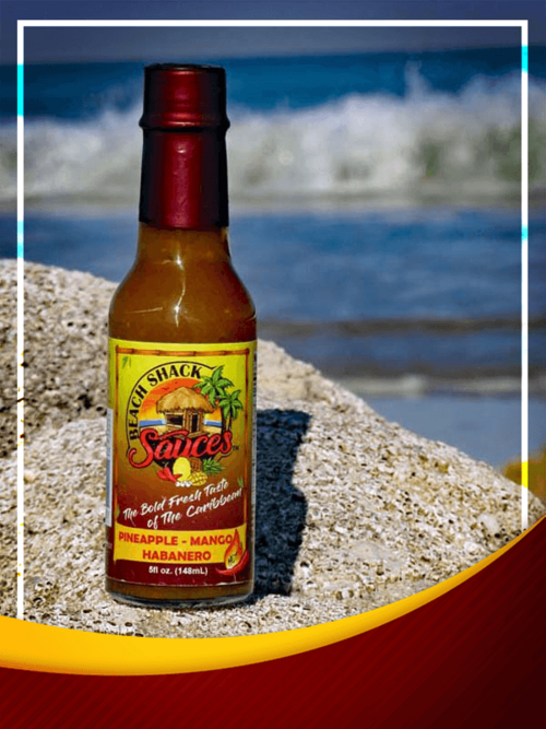 Beach Shack Mango Pineapple Habanero Hot Sauce - Sweet & Spicy Caribbean Heat