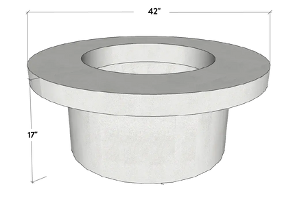Mirasol - Circular Concrete Fire Pit Table - Phoenix Fire Art Store