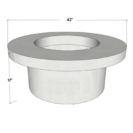Mirasol - Circular Concrete Fire Pit Table - Phoenix Fire Art Store
