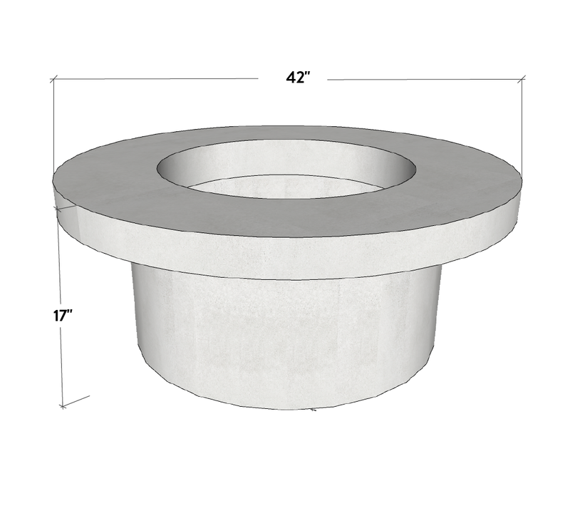 Mirasol - Circular Concrete Fire Pit Table - Phoenix Fire Art Store