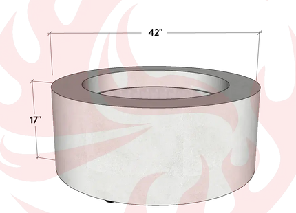 Kylindros - Cylinder Concrete Fire Pit Table - Phoenix Fire Art Store