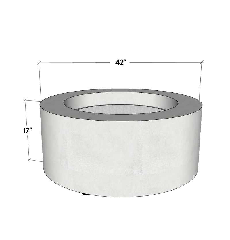 Kylindros - Cylinder Concrete Fire Pit Table - Phoenix Fire Art Store