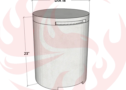 Concrete Propane Tank Enclosure - Round - Phoenix Fire Art Store
