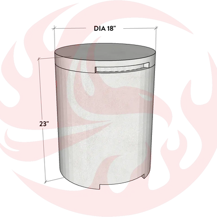 Concrete Propane Tank Enclosure - Round - Phoenix Fire Art Store