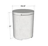 Concrete Propane Tank Enclosure - Round - Phoenix Fire Art Store