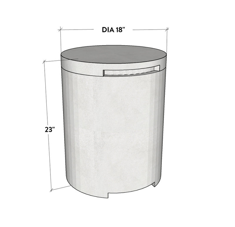 Concrete Propane Tank Enclosure - Round - Phoenix Fire Art Store