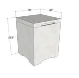 Concrete Propane Tank Enclosure - Square - Phoenix Fire Art Store