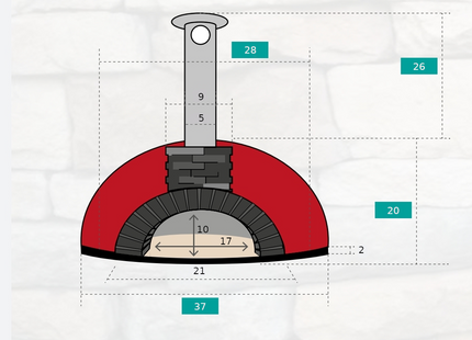 Portable Wood Fired Brick Pizza Oven - Tonío ProForno