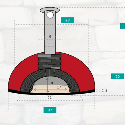 Portable Wood Fired Brick Pizza Oven - Tonío ProForno
