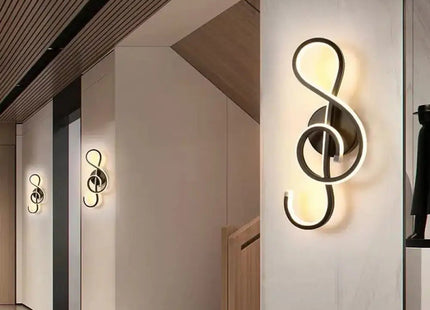 Minimalist Line Art LED Sconce - Black Metal Wall Lamp Decorbites