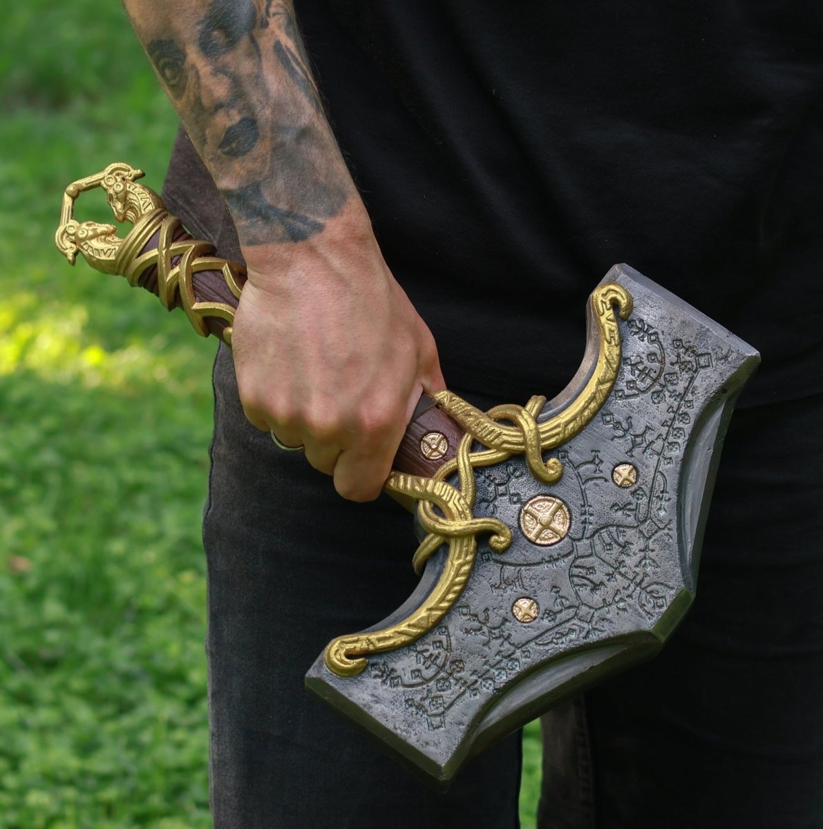 Mjolnir hammer steel version 26.45lb Glow-in-the-Dark Runes