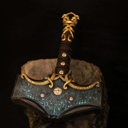 Mjolnir hammer steel version 26.45lb Glow-in-the-Dark Runes