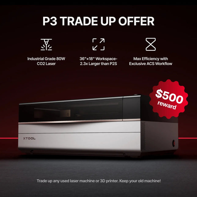 xTool P3 80W Flagship CO2 Laser Cutter with Intelligent Automation xTool