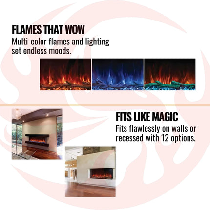 Modern Flames Landscape Pro Multi 120” Linear Multi-Sided Electric Fireplace [LPM-12016V2] (SAK32876) SAKSBY WHOLESALE