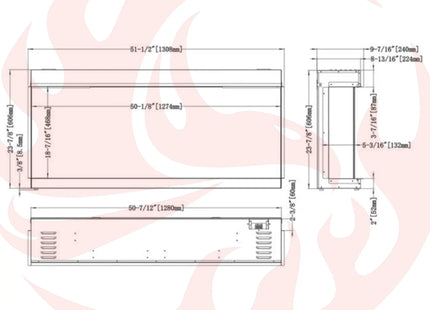 Modern Flames Orion Multi 52" Heliovision Multi-View Electric Fireplace [OR52-MULTI] (SAK92056) SAKSBY WHOLESALE