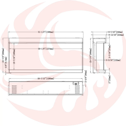 Modern Flames Orion Multi 52" Heliovision Multi-View Electric Fireplace [OR52-MULTI] (SAK92056) SAKSBY WHOLESALE