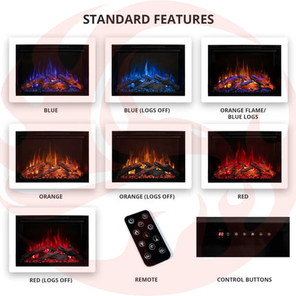Modern Flames Redstone 30" Built-In Traditional Electric Fireplace [RS-3021] (SAK84729) SAKSBY WHOLESALE