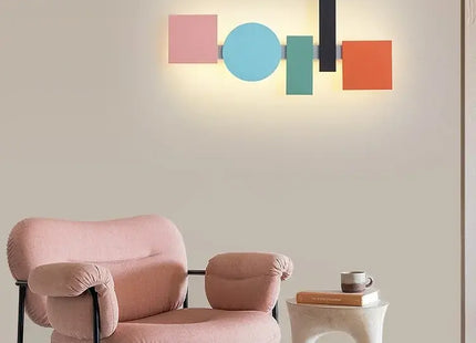 LED Acrylic Wall Lamp - Colorful Iron Art for Living Room Decorbites