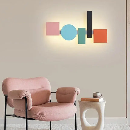 LED Acrylic Wall Lamp - Colorful Iron Art for Living Room Decorbites