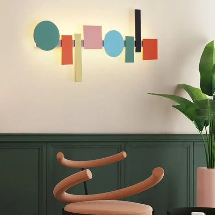 LED Acrylic Wall Lamp - Colorful Iron Art for Living Room Decorbites