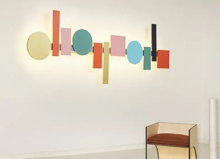LED Acrylic Wall Lamp - Colorful Iron Art for Living Room Decorbites