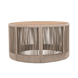 Modern Rustic Coffee Table & Side Table With Woven Rope Design (SAK56739)