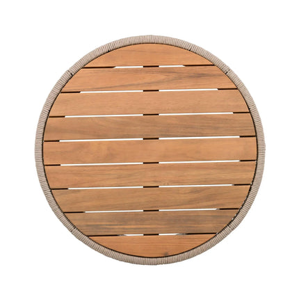 Modern Rustic Coffee Table & Side Table With Woven Rope Design (SAK56739) - Phoenix Fire Art Store