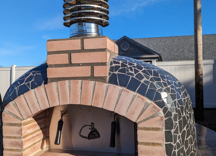 Traditional Wood Fired Brick Pizza Oven - Mediterranean Pro Mosaic ProForno