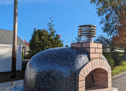 Traditional Wood Fired Brick Pizza Oven - Mediterranean Pro Mosaic ProForno
