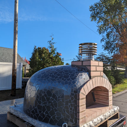 Traditional Wood Fired Brick Pizza Oven - Mediterranean Pro Mosaic ProForno