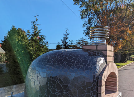 Traditional Wood Fired Brick Pizza Oven - Mediterranean Pro Mosaic ProForno