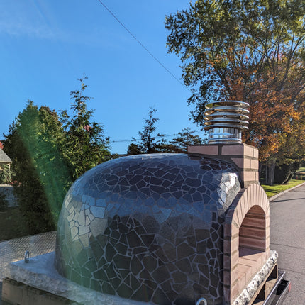 Traditional Wood Fired Brick Pizza Oven - Mediterranean Pro Mosaic ProForno