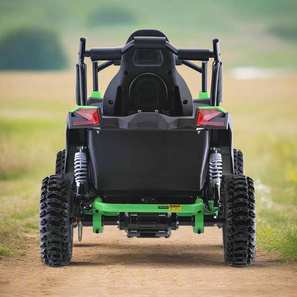 MotoTec Raider 1200W 48V/12AH Kids Electric Full Suspension UTV, Green (SAK76283)