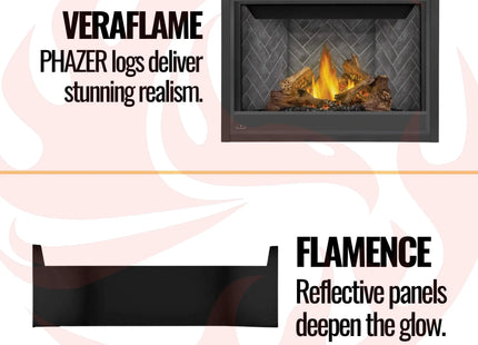 Napoleon Ascent 42 Direct Vent Electronic Ignition Natural Gas Fireplace With Back-Up Control System, 42" [B42NTRE] (SAK96214) - Phoenix Fire Art Store