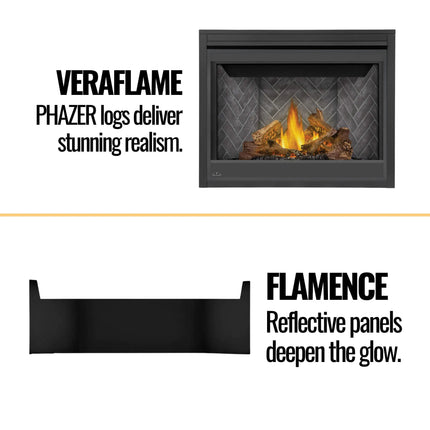 Napoleon Ascent 42 Direct Vent Electronic Ignition Natural Gas Fireplace With Back-Up Control System, 42" [B42NTRE] (SAK96214) - Phoenix Fire Art Store