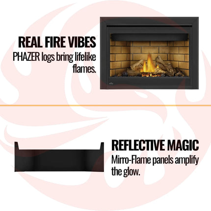 Napoleon Ascent 46" Direct Vent Millivolt Ignition Natural Gas Fireplace With Back-Up Control System [B46NTR] (SAK62184) SAKSBY WHOLESALE