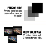 Napoleon Clearion Elite 60 Fully Recessed See Thru Wall Mounted Electric Fireplace, 60" [NEFBD60HE] (SAK31716)