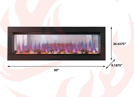 Napoleon Clearion Elite 60 Fully Recessed See Thru Wall Mounted Electric Fireplace, 60" [NEFBD60HE] (SAK31716) SAKSBY WHOLESALE