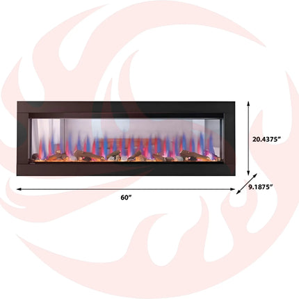 Napoleon Clearion Elite 60 Fully Recessed See Thru Wall Mounted Electric Fireplace, 60" [NEFBD60HE] (SAK31716) SAKSBY WHOLESALE