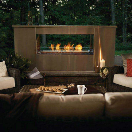 Napoleon Galaxy 48 Outdoor Linear See-Thru Electronic Start Natural Gas Fireplace, 50" [GSS48STE] (SAK67432) - Phoenix Fire Art Store