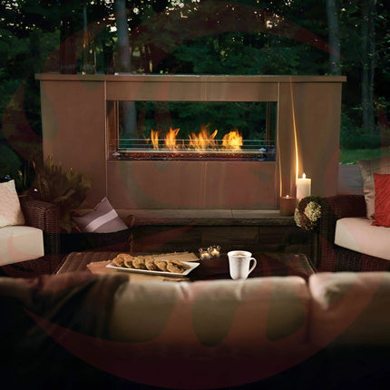 Napoleon Galaxy 48 Outdoor Linear See-Thru Electronic Start Natural Gas Fireplace, 50" [GSS48STE] (SAK67432) SAKSBY WHOLESALE